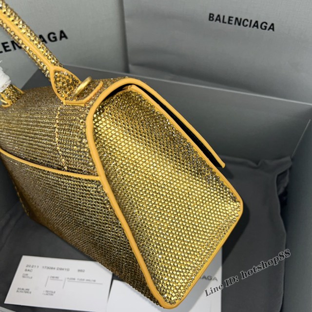 Balenciaga專櫃爆款燙磚重手工中號沙漏包手提包 巴黎世家Hourglass沙漏包 款號：8895 fyj1491